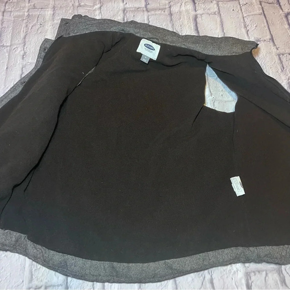 Old Navy Puffer Vest Quilted Sleeveless Jacket Gray Herringbone Size M - Picture 2 of 7